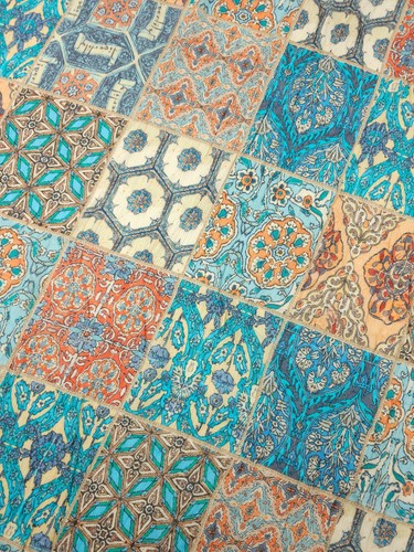Tessuto viscosa patchwork